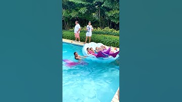 Mermaid season! Let’s hit the pool in our tails! #mermaidtail #mermaid #h2o #swim #poolparty #miami