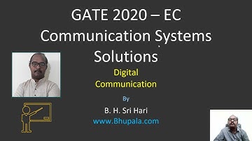 GATE 2020 Solutions - EC Communication Systems - Q7 - Digital Communication