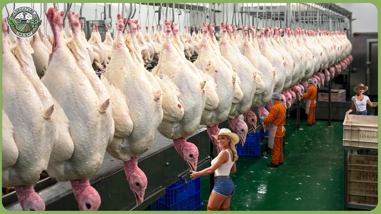 You Won’t Believe How Millions of Turkeys Are Harvested & Processed|Mass Turkey Farming