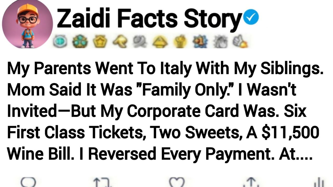 My Parents Went To Italy With My Siblings. Mom Said It Was "Family Only." I Wasn't...Reddit Story