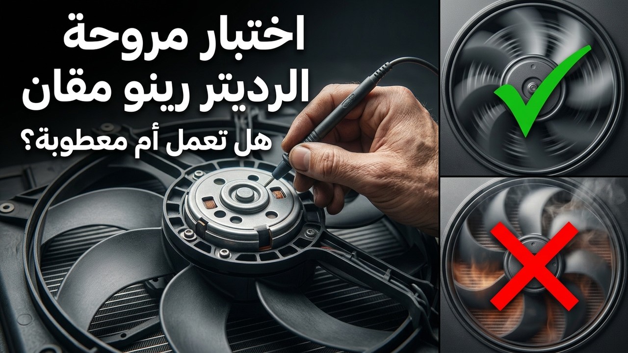 Test ventilateur du radiateur voiture Megane   - اختبار مروحة الر ديتر  رونو مقان