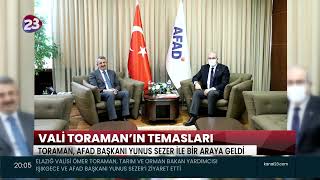 Vali̇ Toraman, Tarim Ve Orman Bakan Yardimcisi Işikgece Ve Afad Başkani Yunus Sezeri̇ Zi̇yaret Etti̇