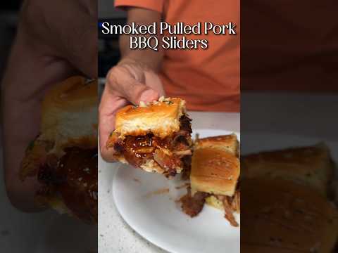 HOW TO MAKE SMOKED PULLED PORK BBQ SLIDERS #Shorts