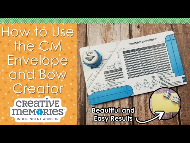 How to Use the Creative Memories Envelope and Bow Creator - YouTube