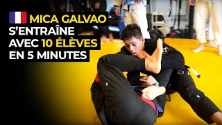 Mica GALVAO s’entraîne avec 10 élèves en 5 minutes