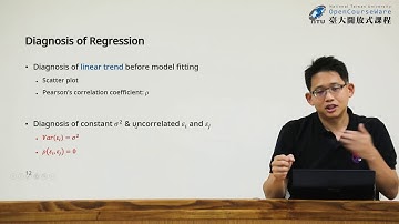生物統計學一 103.【迴歸分析 (2)】Diagnosis of regression model (洪弘)