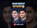 Blur Photo Ko HD Kaise Banaye | Adobe Firefly AI Image Enhancer (Free) #adobefirefly #blurphotofix