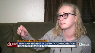 CAUGHT ON CAMERA: Mother uses shovel to fight off armed man