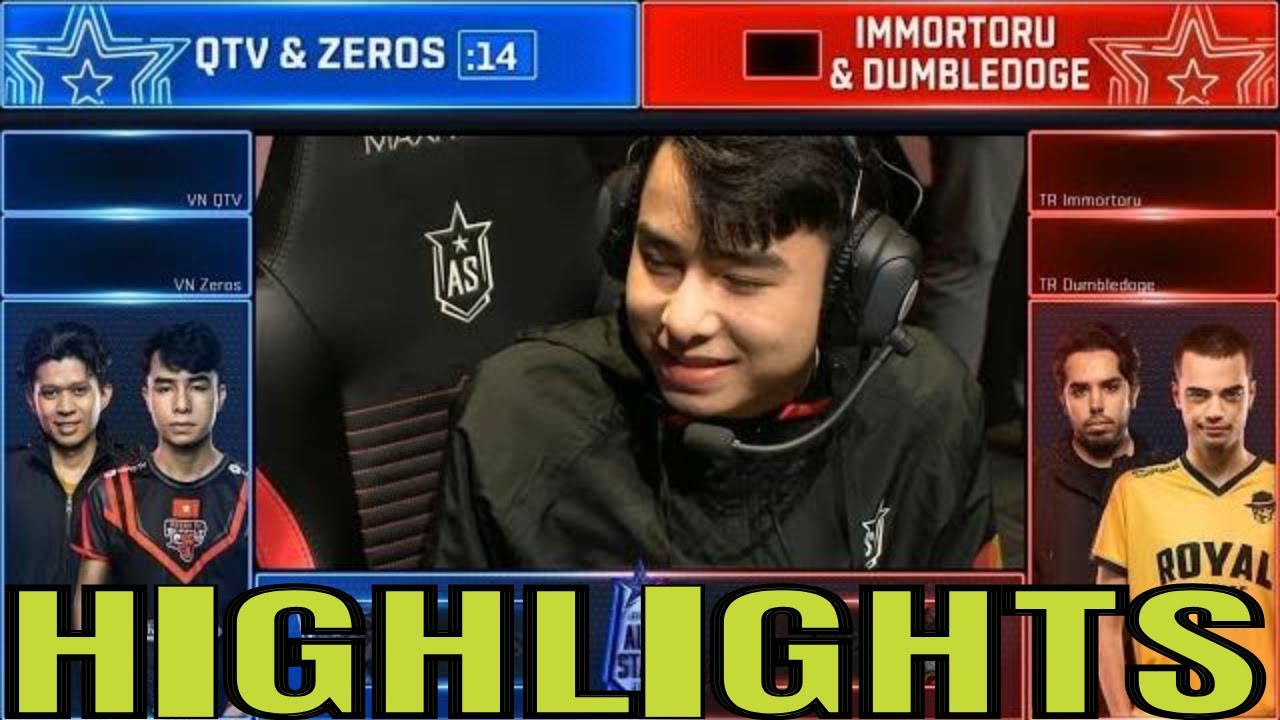 QTV & Zeros vs Immortoru & Dumbledoge Highlights | All-Star 2018 Day 1 2v2 Tournament | VN vs TR
