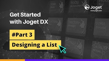 Get Started with Joget DX Part 3 - Designing a List