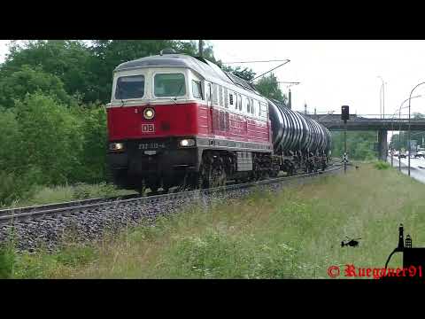 [HD] Ludmilla 232 512-4 DB Cargo auf Druchreise mit 3 Kesselwagen , Stralsund