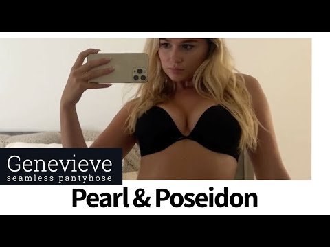 Genevieve - Glossy Seamless Pantyhose With Wide Sheer Waistband by Pearl & Poseidon intimate hosiery