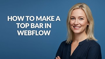 How to Make a Top Bar In Webflow - Julia