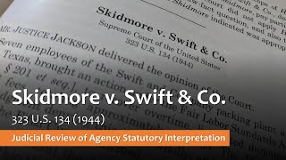 Skidmore v. Swift & Co. - Judicial Review of Agency Statutory Interpretation