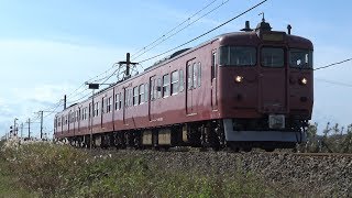 【4K】JR七尾線　普通列車415系電車　ｻﾜC08編成