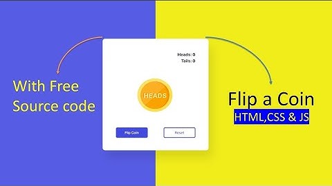 Flip a coin | HTML ,CSS and JS | Step by step Javascript project | #DivyanshSavita | #Javascript