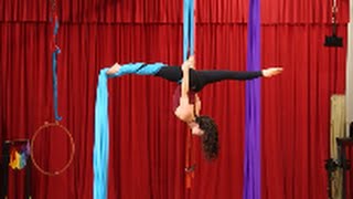 Split Entry into Knee Tangle - Aerial Silk Tutorial with Aerial Physique
