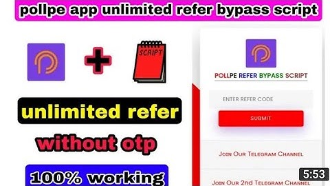 pollpe refer script / pollpe app script / pollpe app hack trick / @pollpescript / @mrewardscript