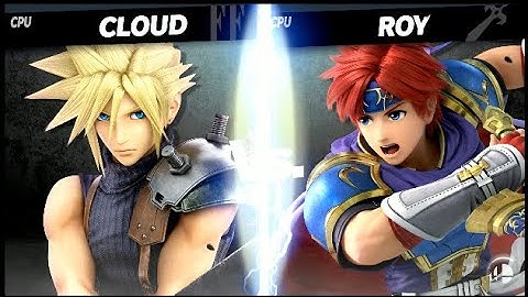 Cloud VS Roy LV 9 CPU Battle Super Smash Bros Ultimate
