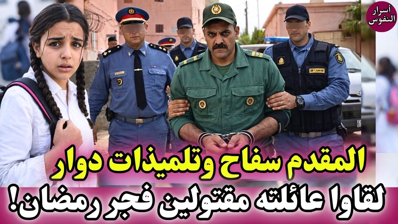 قضية المقدم السفاح و 3 تلميذات لقاوا عائلته مقتولين في فجر رمضان و سر تقضح قضايا شرطة مغربية