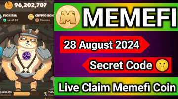 Memefi Secret Combo Level 10 | memefi combo today | Memefi daily combo 28 August | Memefi Combo Code