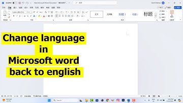How to change microsoft word language back to english
