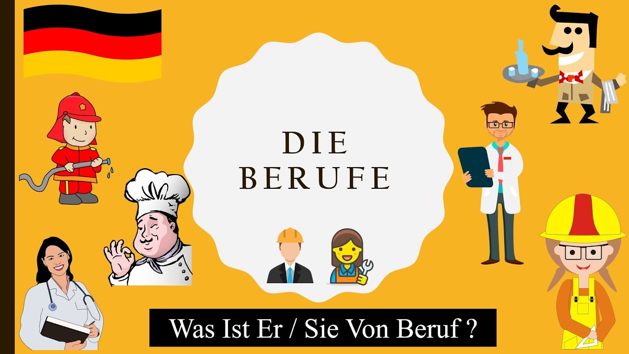 Was Ist Er / Sie Von Beruf ? German Vocabulary A1A2 deutsche Vokabeln Jobs YouTube