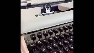 Pearl and Oyster two tone custom painted and reconditioned Olympia SM4 Supermodel Manual Typewriter