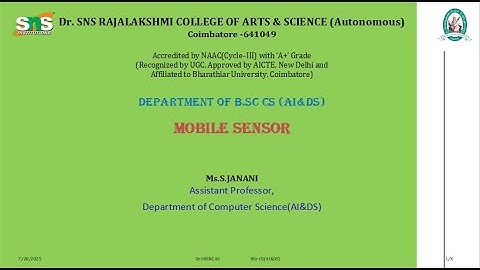 Mobile Sensors | Augmented Reality | SNS Institutions