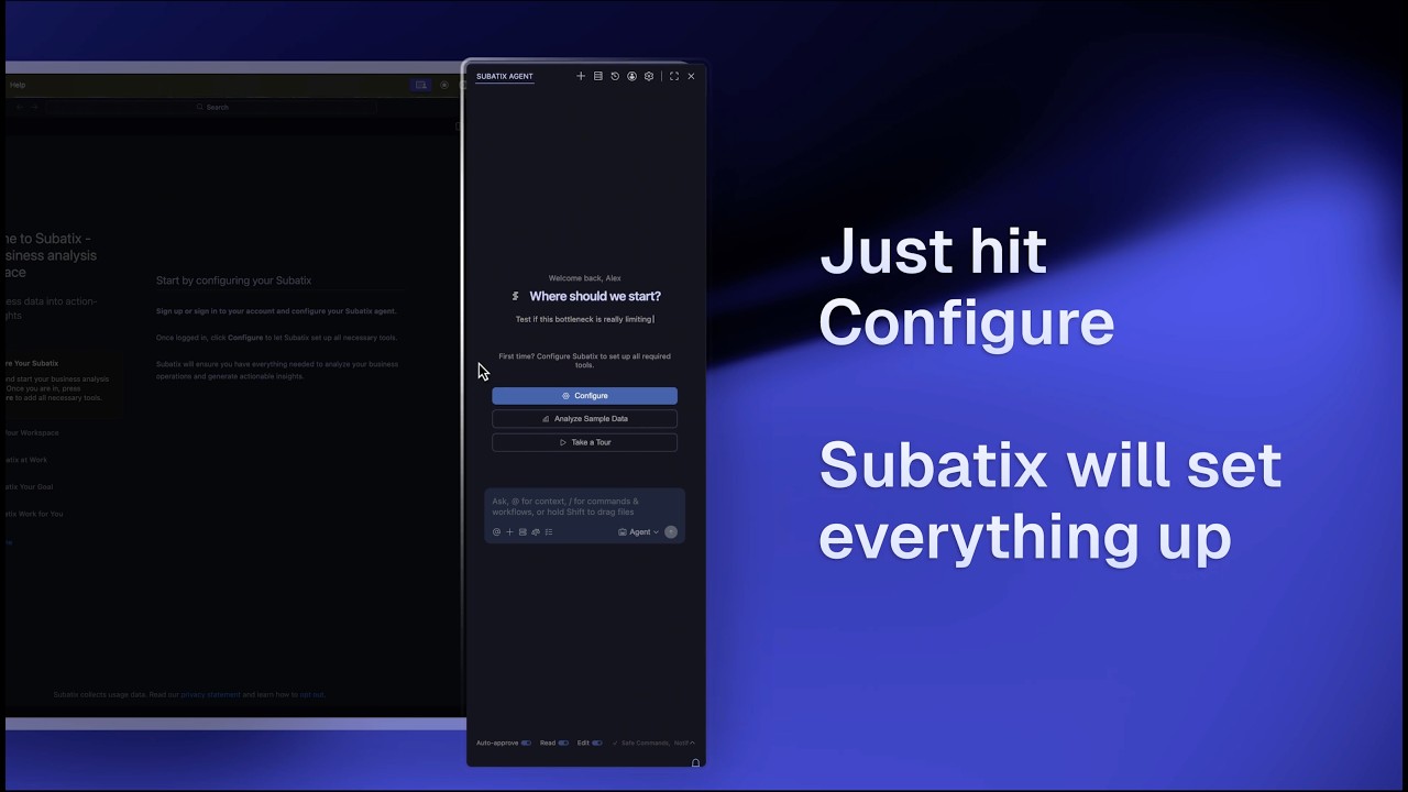 Subatix - Initial configuration of your tools