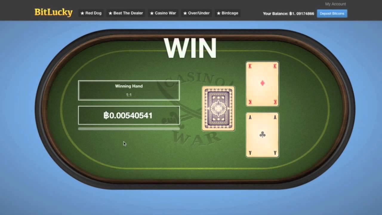 Casino War on BitLucky.com