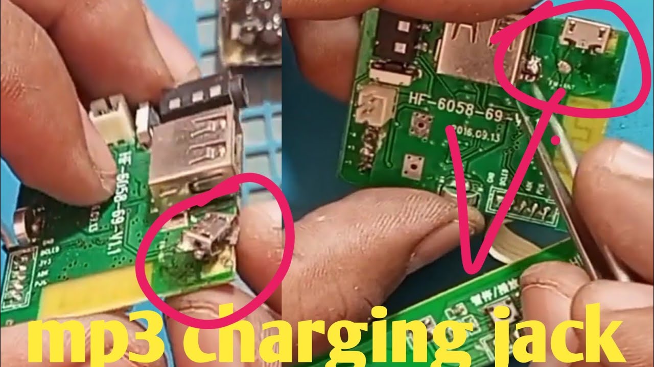 mp3 speaker charging jack change mp3 charging port jumper solution