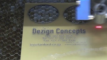 Business Card Made by Engraved Rowmark by TruCUT CO2 Laser Cutting and Engraving Machine