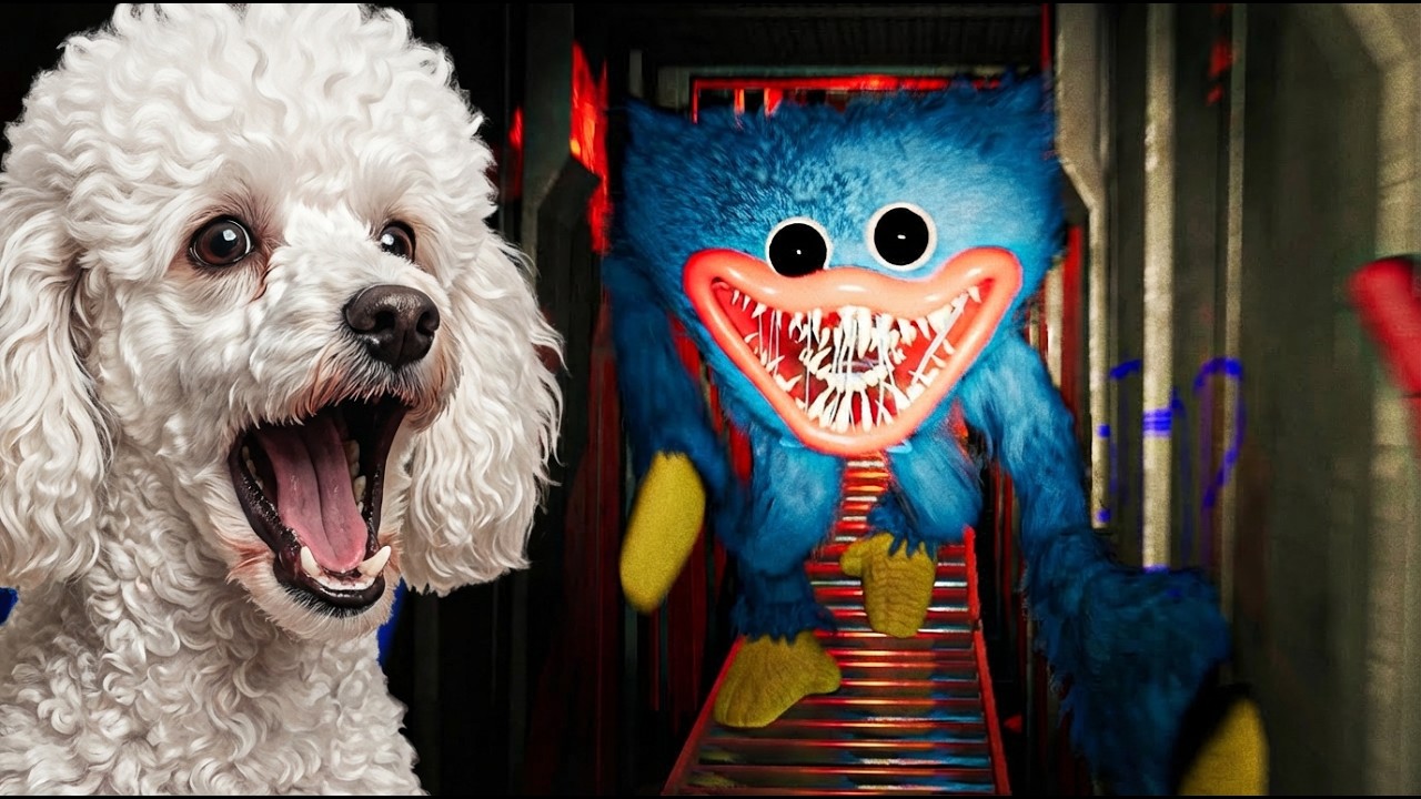 Pudlík musí utéct před zlým huggym wuggym👻😱 ( poppy playtime 1)