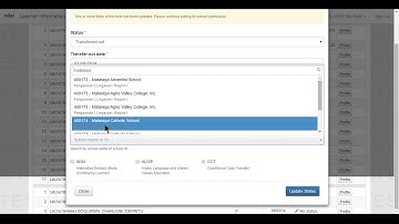 Updating of Status of Learners (P.I.L.I)