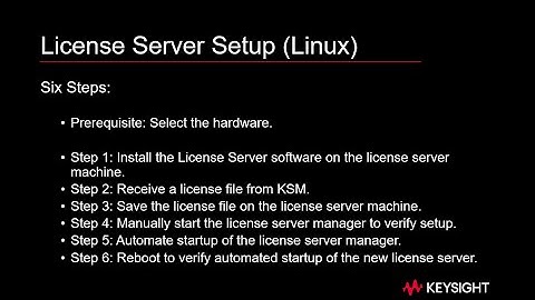 Floating License Server Setup (Linux)