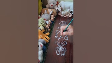 Daily Side Border Design Ideas | Simple & Stunning with Suddha & Brush | #Shorts🎨