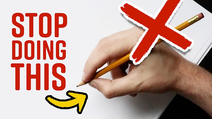 How Pros Hold A Pencil
