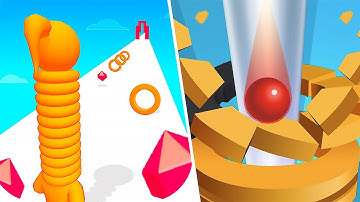 Stack Ball vs Long Neck Run - All Levels Gameplay Android, IOS - NEW Update Levels!
