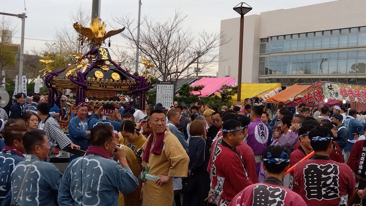 大みこし渡御／ひびき連合會五十周年記念イベント　Ｒ07(2025)/11/02　銚子正調大漁節保存会　ひびき連合会50周年記念　神輿　あんりゃあどした　おんりゃあどした　よーいよいやーせ