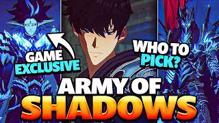 HOW DO SHADOW SOLDIERS WORK? WHO TO PICK & INVEST INTO! | Solo Leveling: ARISE