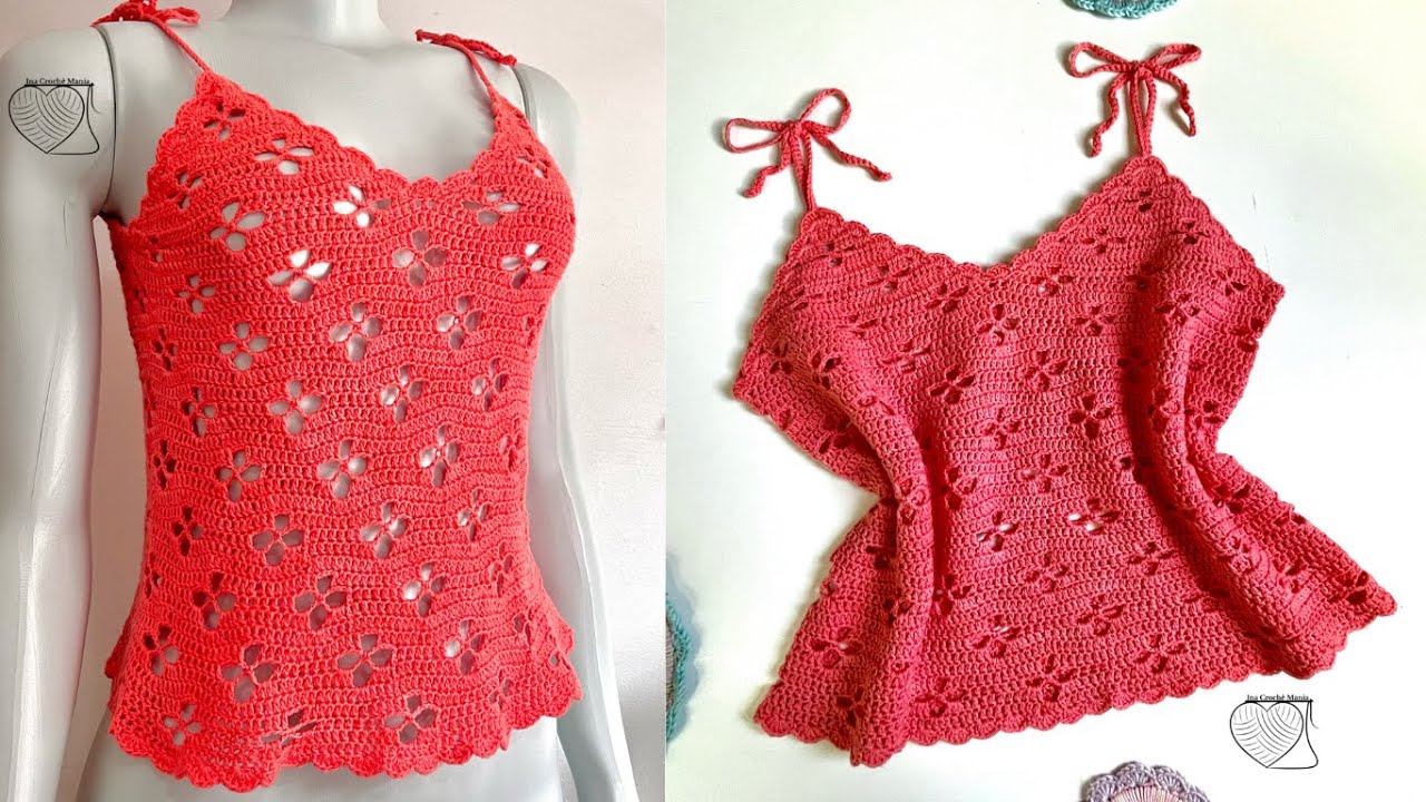 Blusa de crochê fácil Ina Crochê Mania PP,P,M,G e GG 