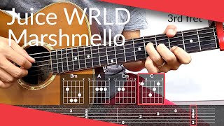 Come and Go (Juice WRLD, Marshmello) Guitar Tutorial | Tab, Chords