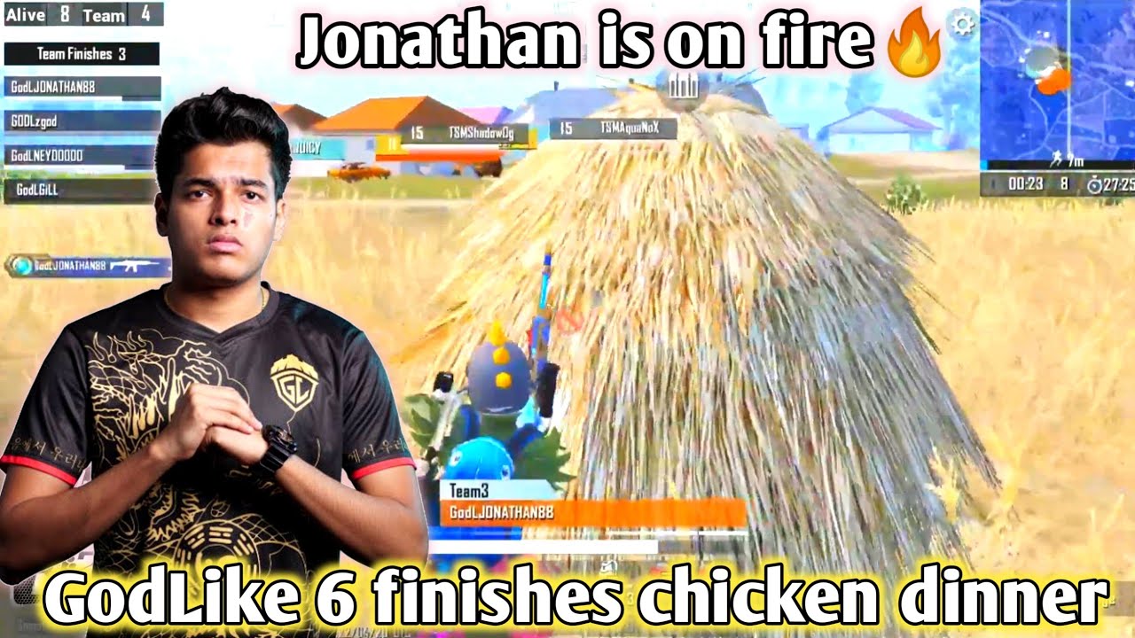 🇮🇳GodLike 6 finishes chicken dinner 😱| GodLike vs 8bit, GE, Hydra, Tsm ...