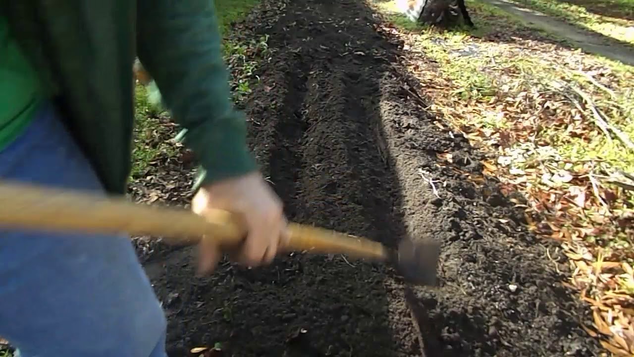 Planting potatoes the easy way.