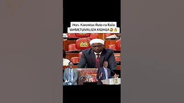 WAMETUMALIZA KISIASA Hon Karemba 