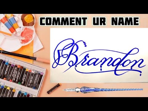 Brandon Name Signature Calligraphy Status How To Draw Cursive Hqdefault