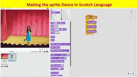 #scratch How to making the sprite dance