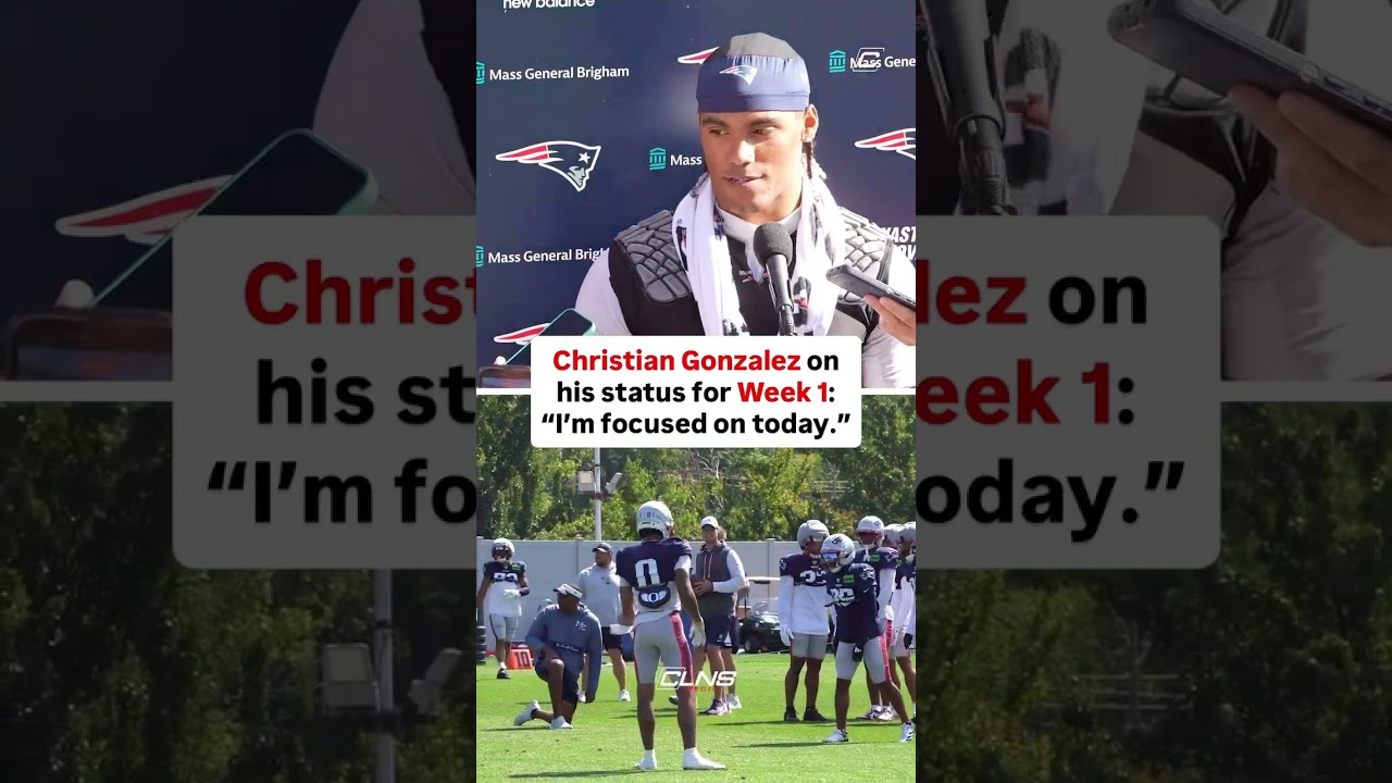 Christian Gonzalez says “we’ll see where we go from here” regarding status for Week 1 #nfl #patriots