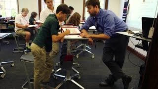 An Alexandria, Virginia, school adds standing desks to its middle school classrooms to improve students